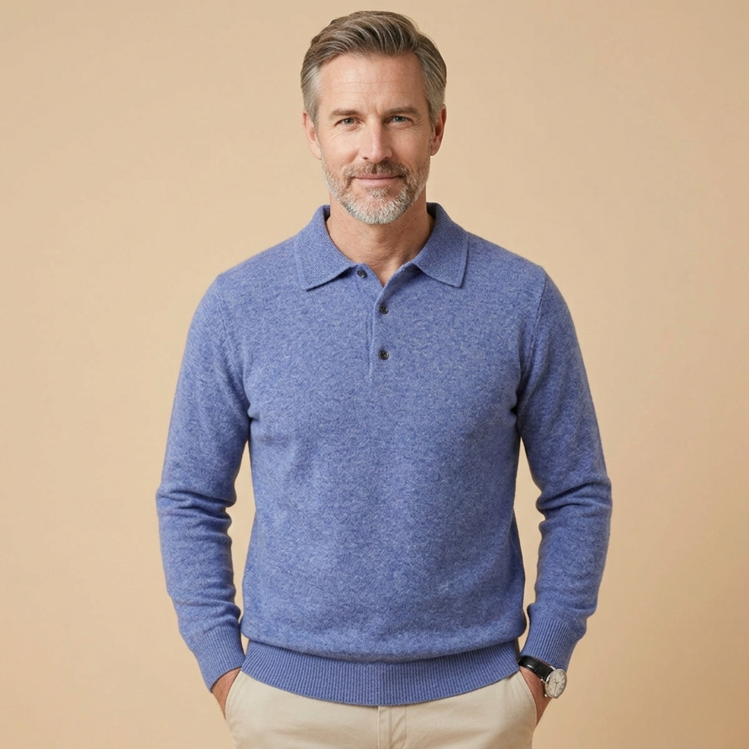 Calder | Men's Classic Long Sleeve Polo 6