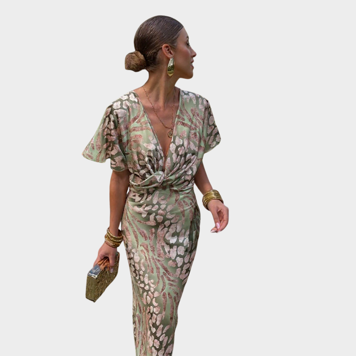 Celia | Elegant Copper Midi Dress for Women – Flattering Fit & Chic Design 1