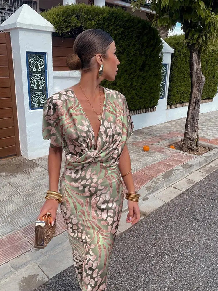 Celia | Elegant Copper Midi Dress for Women – Flattering Fit & Chic Design 5