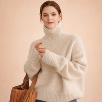 Maddison | Maglione elegante a collo alto in cashmere