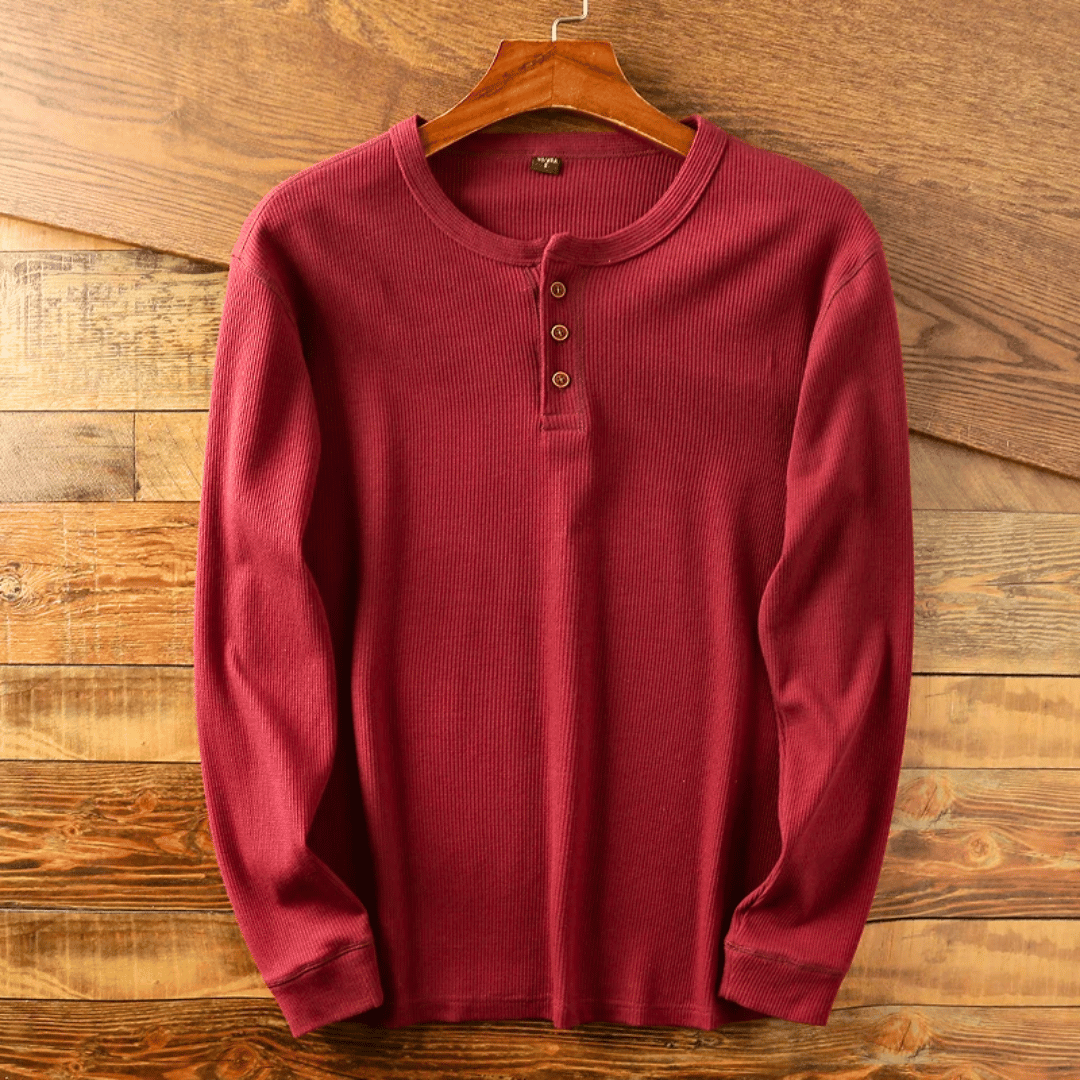 Charles | Heritage Cotton Henley T-Shirt 2