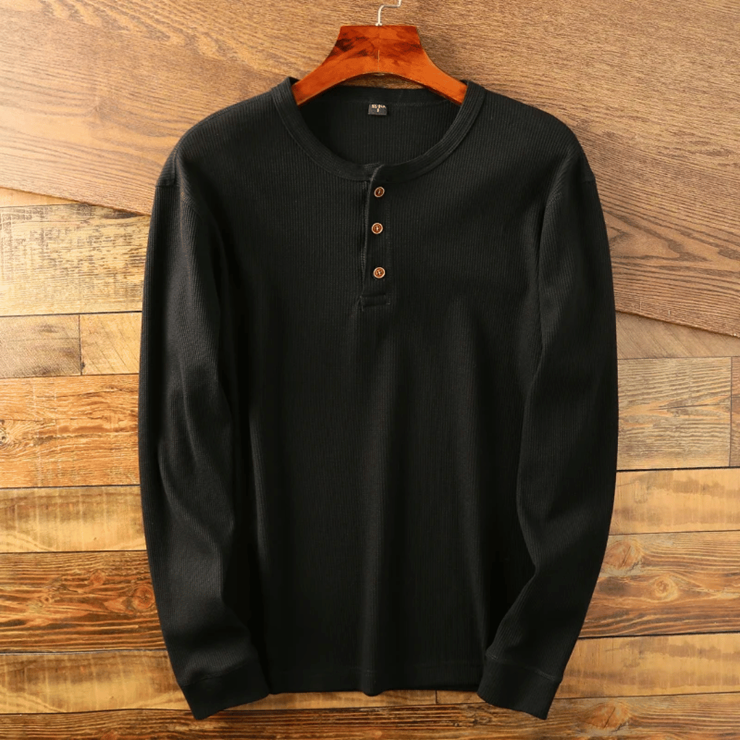 Charles | Heritage Cotton Henley T-Shirt 5