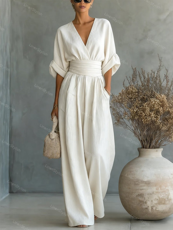 Charlotte | Elegant and sophisticated V-neck slim fit jumpsuit 2