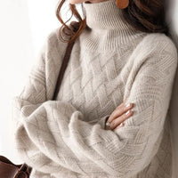 Amelia| Maglione a collo alto premium in cashmere