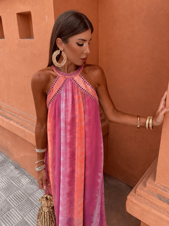 Chloe | Chic Ombre Gradient Wedding Guest Dress 0