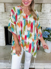 Jennifer | Elegant And Airy Abstract Tunic Top