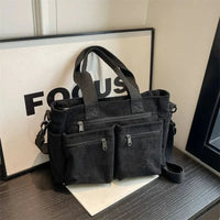 Elena | Stylish Corduroy Convertible Tote Bag