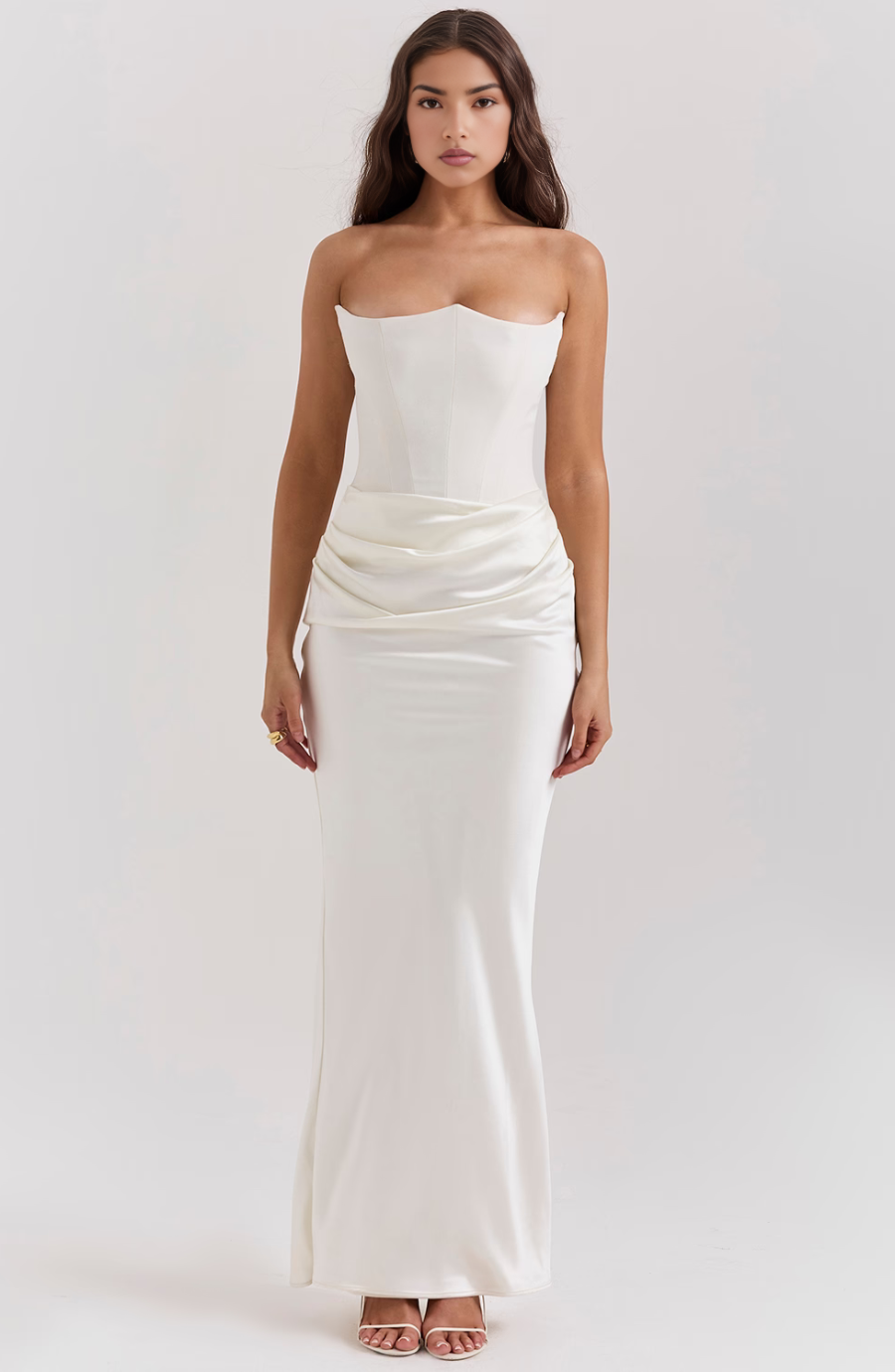 Clara | Stunning Lace Wedding Guest Dress with Strapless Design 4