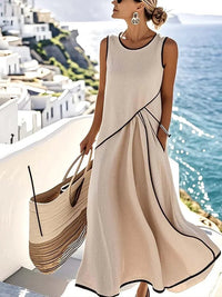Luna | Radiant And Effortless A Line Summer Dress