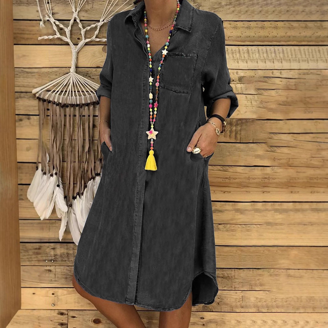 zara denim shirt dress Long sleeve denim mini dress Color:Valentino Pink LowStock:43664682909747 Kennedy Blue Zoey Chiffon Features a snap