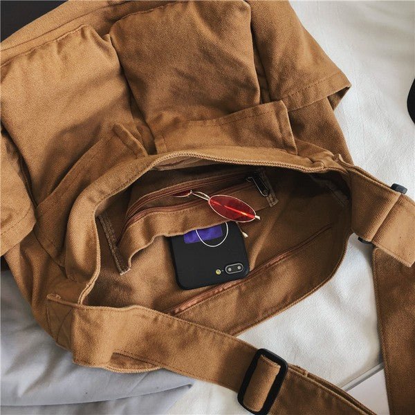 Dorthy | Oversized Crossbody Canvas Tote Bag 4