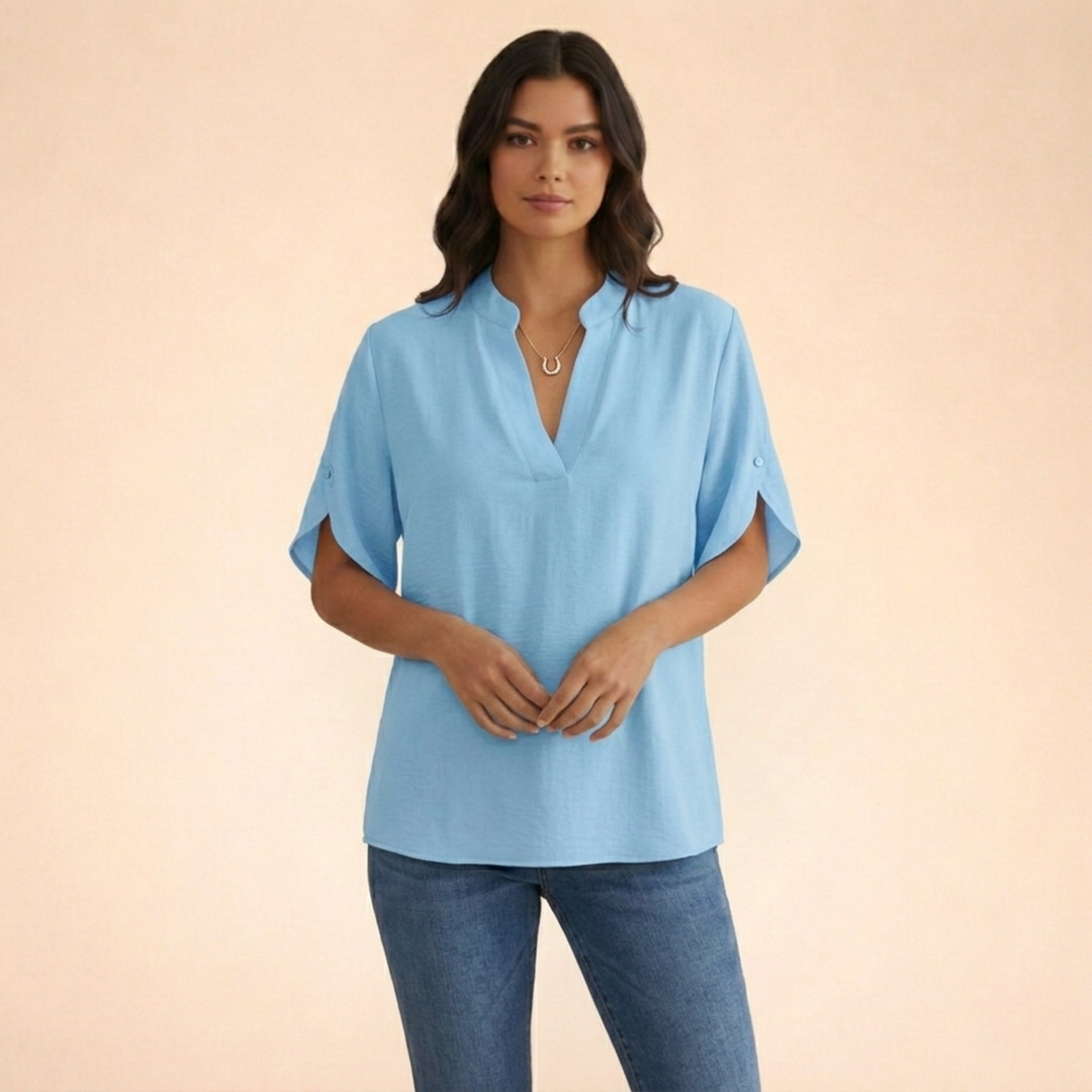 Elamira | Women’s Blouse – Elegant, Comfortable & Versatile V-Neck Design 2