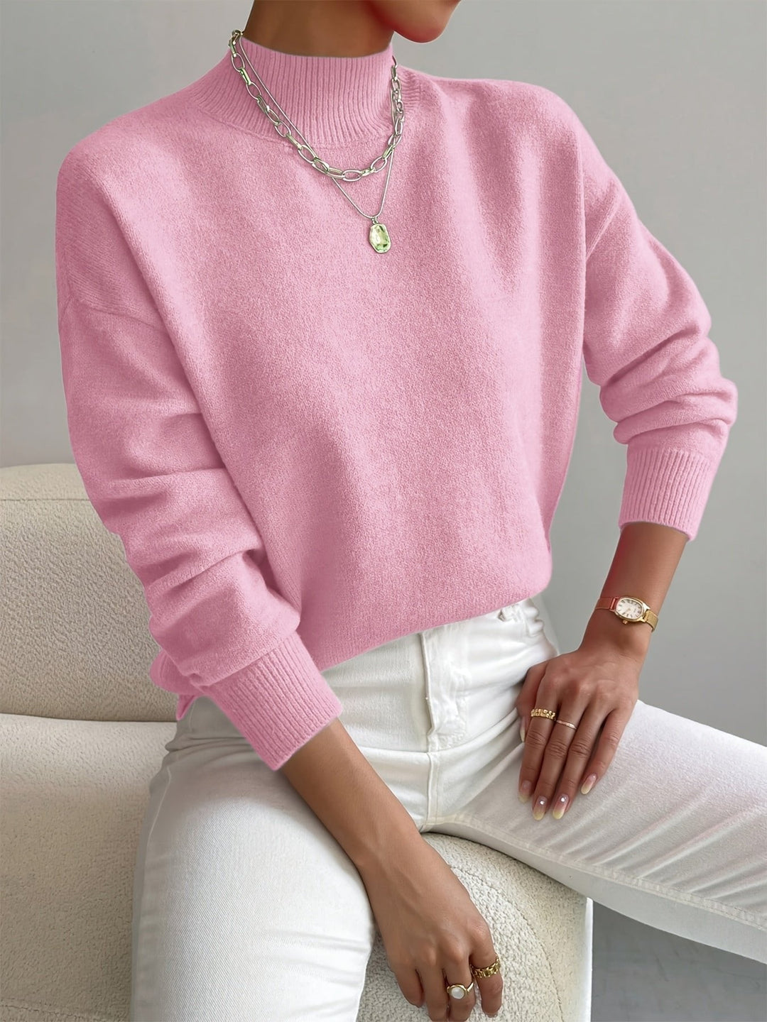 Elena | Comfortable And Warm Mock Turtleneck Sweater 2
