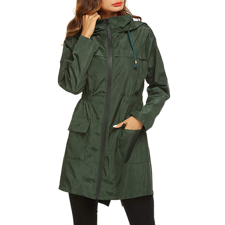 Elizabeth | Lightweight and Packable Water-Repellent Rain Jacket with Fitted Waist 3