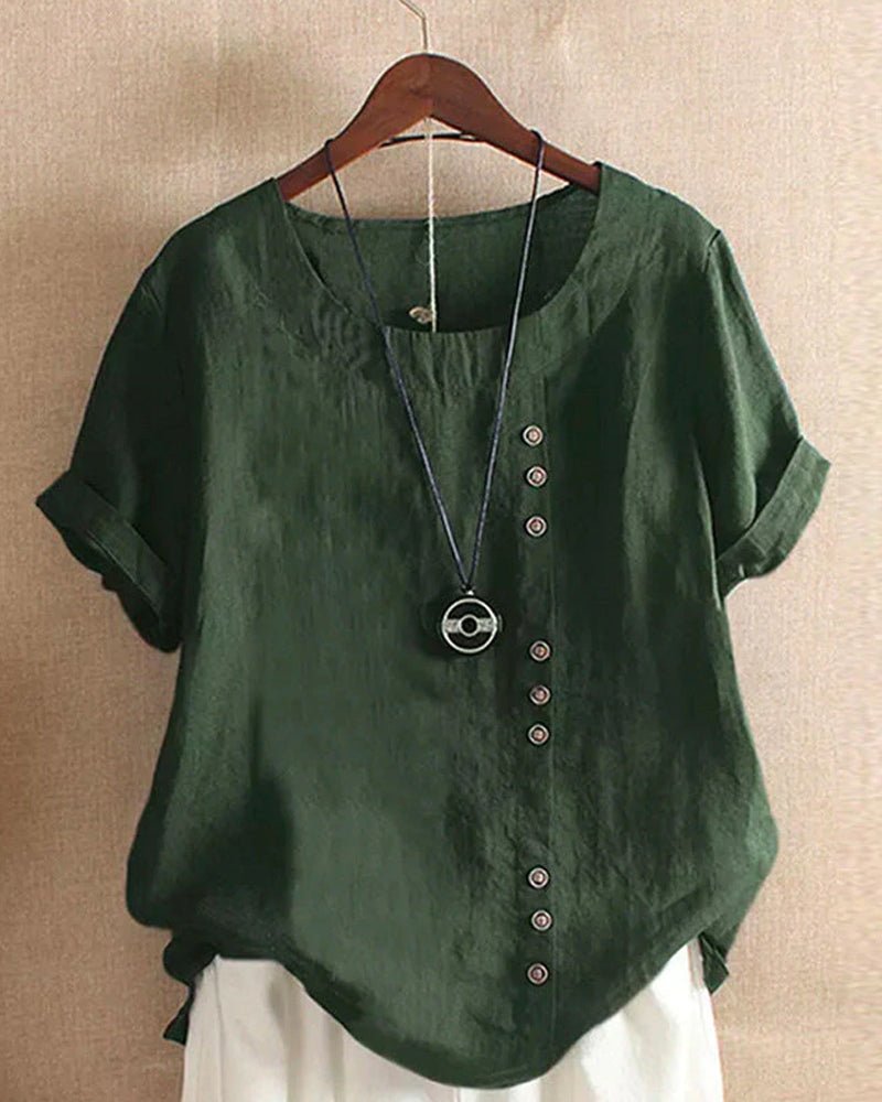 Ella | Casual Chic Linen Button Front Top 4