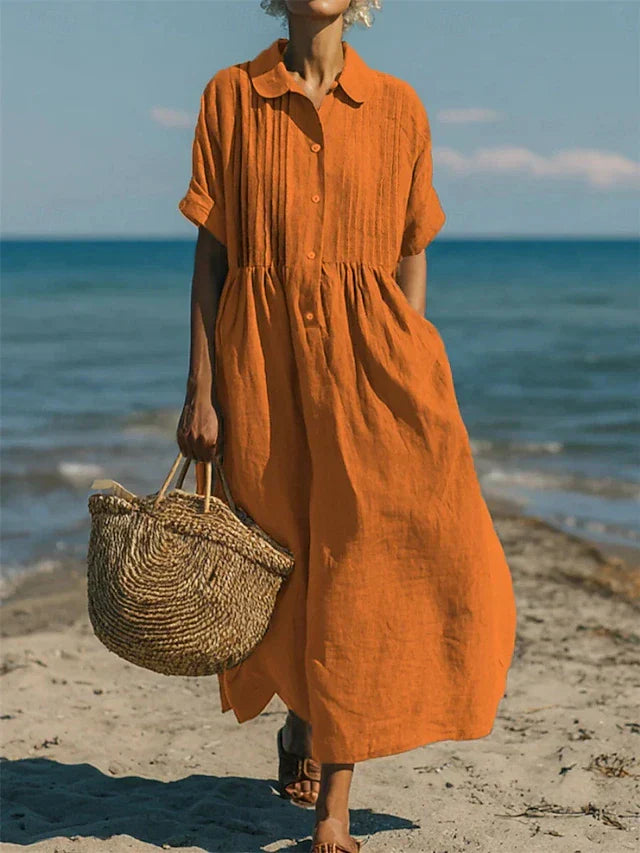 Elysia | Elegant Cotton Shirt Dress – Breathable, Lightweight & Flattering Fit for Women 4