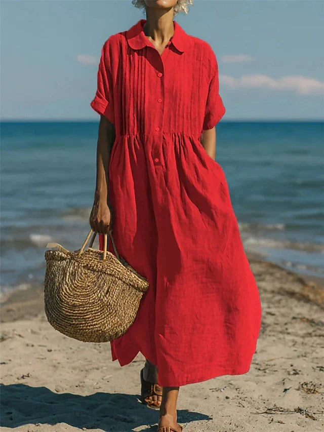 Elysia | Elegant Cotton Shirt Dress – Breathable, Lightweight & Flattering Fit for Women 5