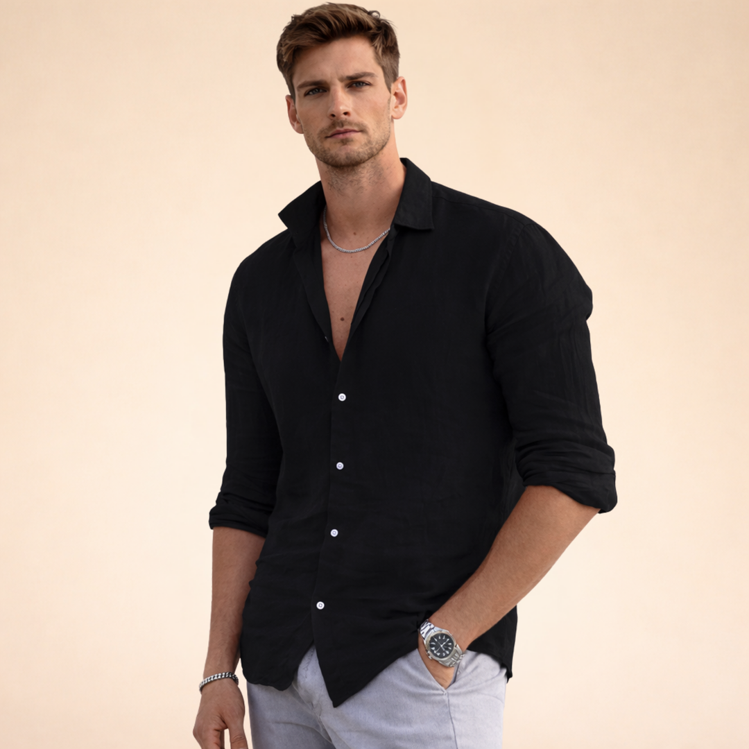Elysian | Men’s Linen Shirt – Breathable, Stylish & Comfortable for Warm Days 4