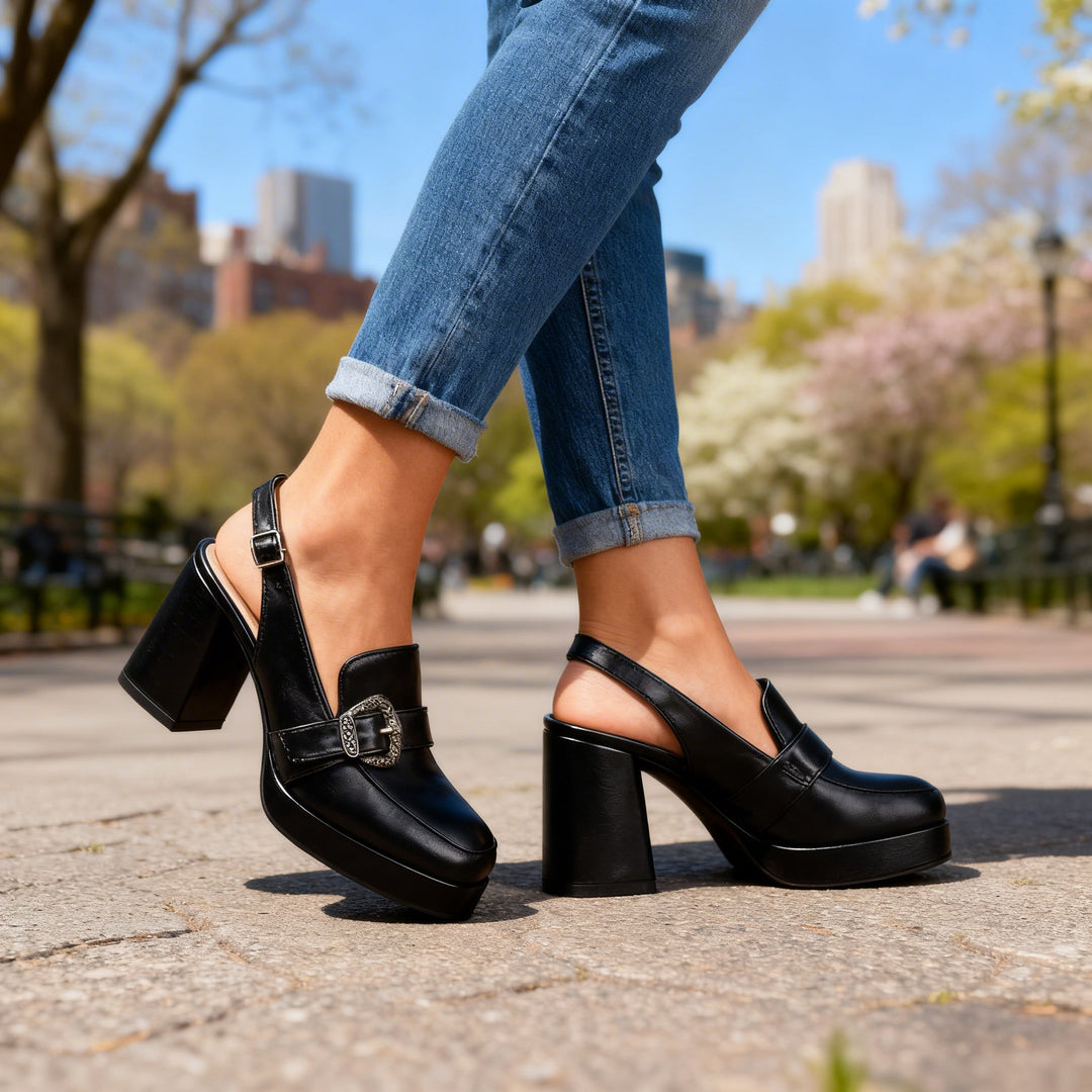 Emily | Chic Platform Slingback Block Heel Loafers 3