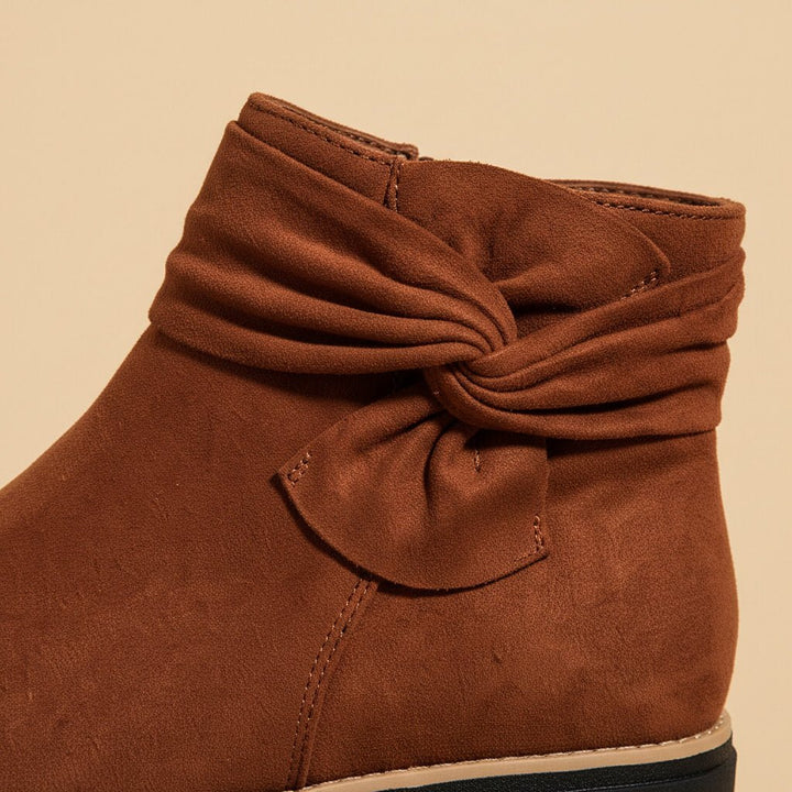 Emma | Chic and Cozy Suede Bow Boots 6