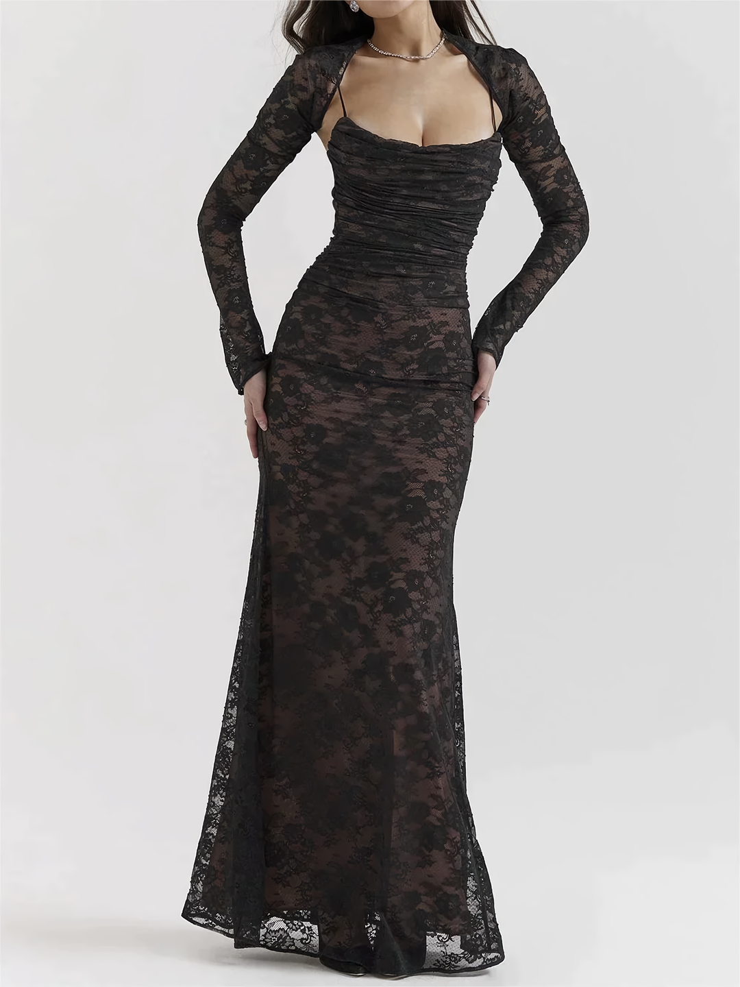 Emma | Elegant And Graceful Lace Maxi Dress 7