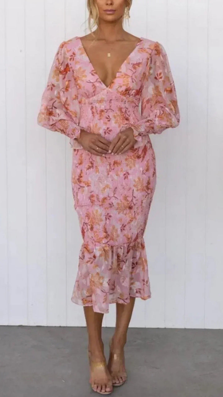 Emma | Vibrant Floral Wedding Guest Dress 0