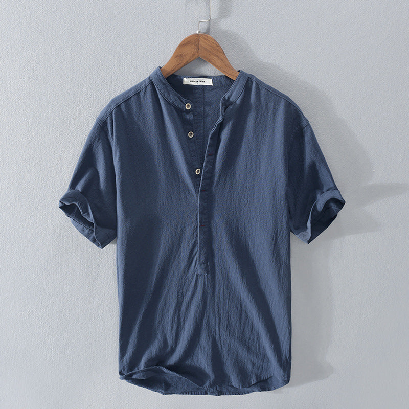 Ethan | Casual Comfort Short Sleeve Linen Shirt 6