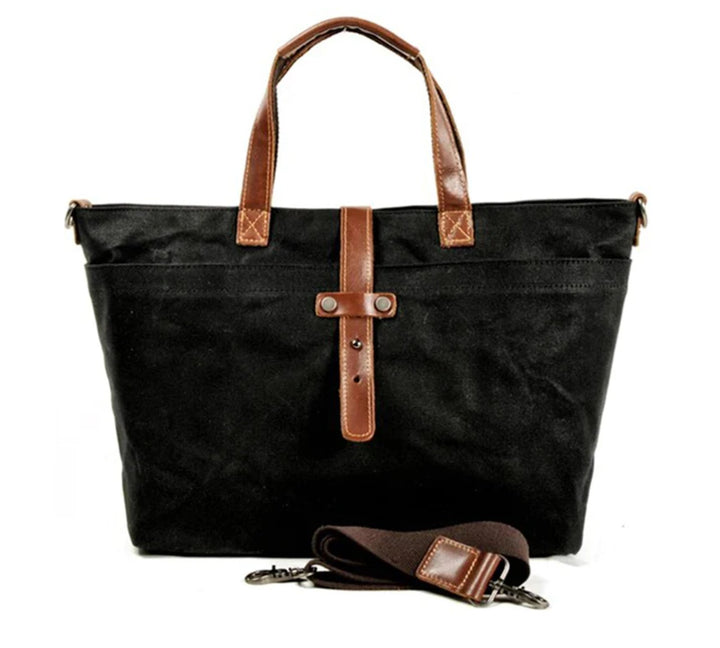 Ethan | Rugged Waxed Canvas Tote Bag 7