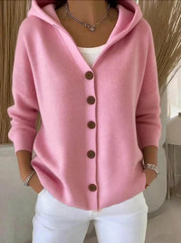Elizabeth | Cardigan tricoté à capuche doux et confortable