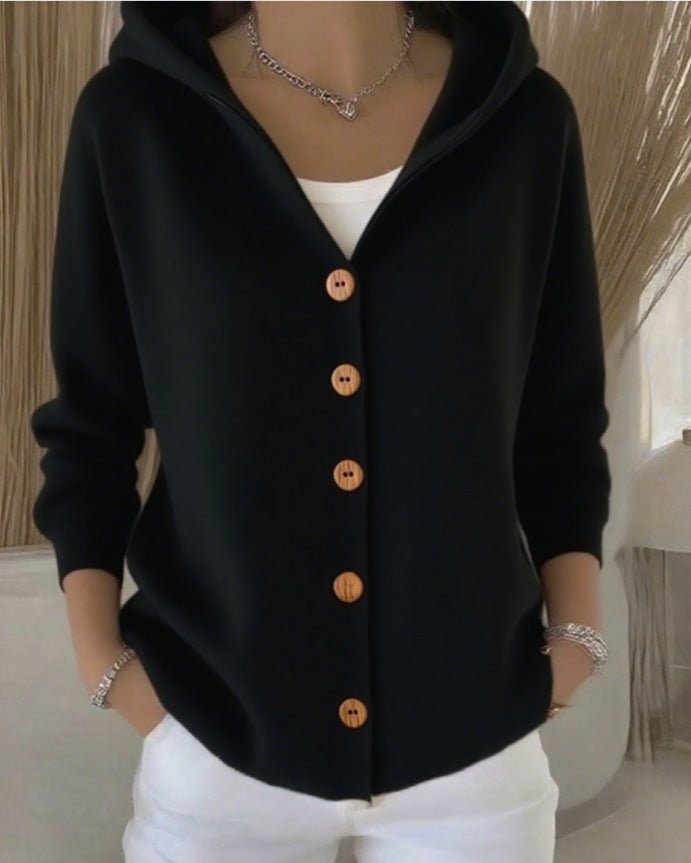 Eva | Relaxed-Fit Hooded Knit Cardigan 7