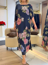 Lisa | Graceful Floral Chiffon Maxi Dress