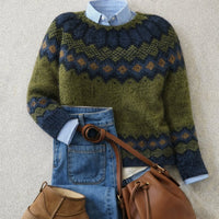 Victoria | Comfortable Fair Isle Nordic Knit Sweater