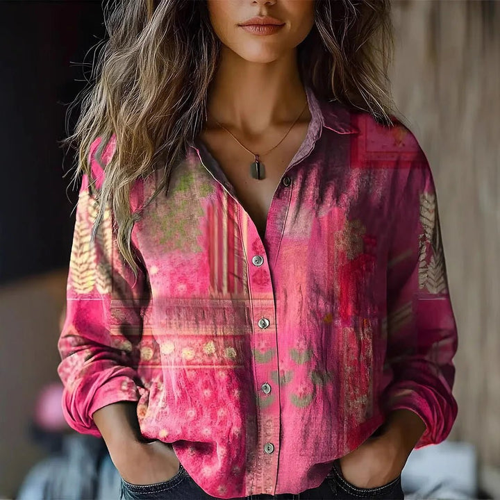 Gabriele | Beautiful And Relaxed Boho Floral Button-Up Blouse 1