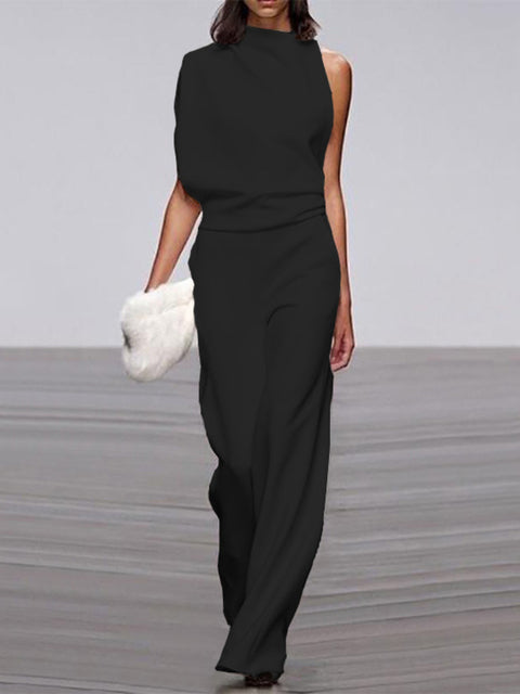 Gabriele | Trendy Sleeveless Wide-Leg Summer Jumpsuit 0