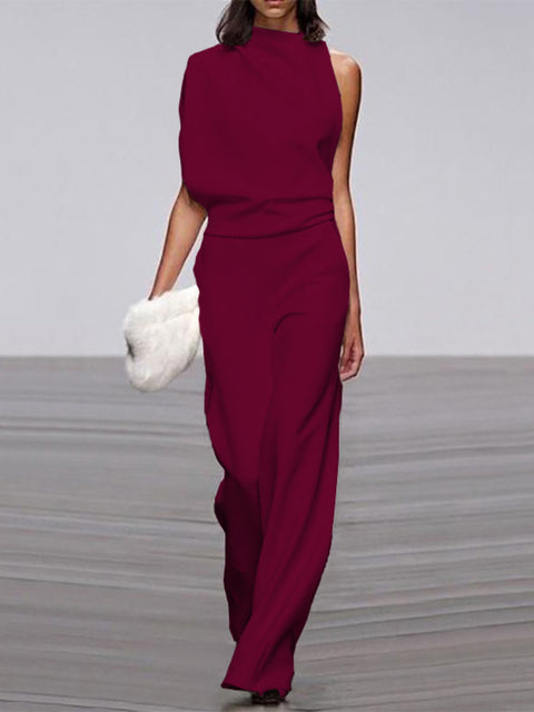 Gabriele | Trendy Sleeveless Wide-Leg Summer Jumpsuit 11