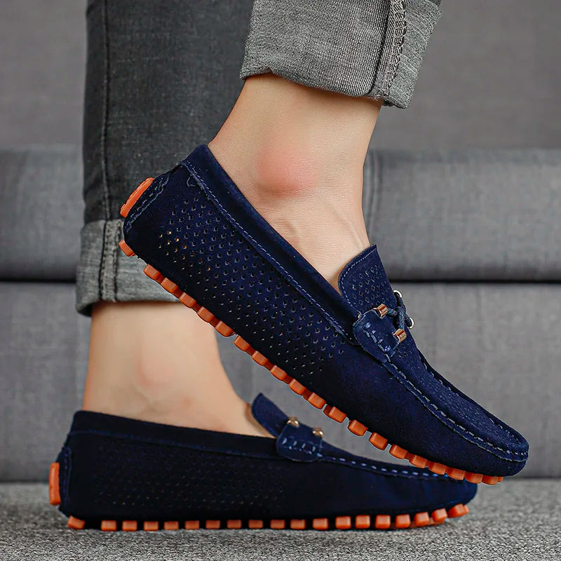 Giorgio | Stylish Black Loafers for Women – Comfortable Perforated Leather Design 3