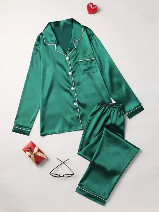 Grace | Casual silk pajama set 10