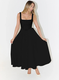 Isabella | Elegant and Timeless Square Neck Midi Dress