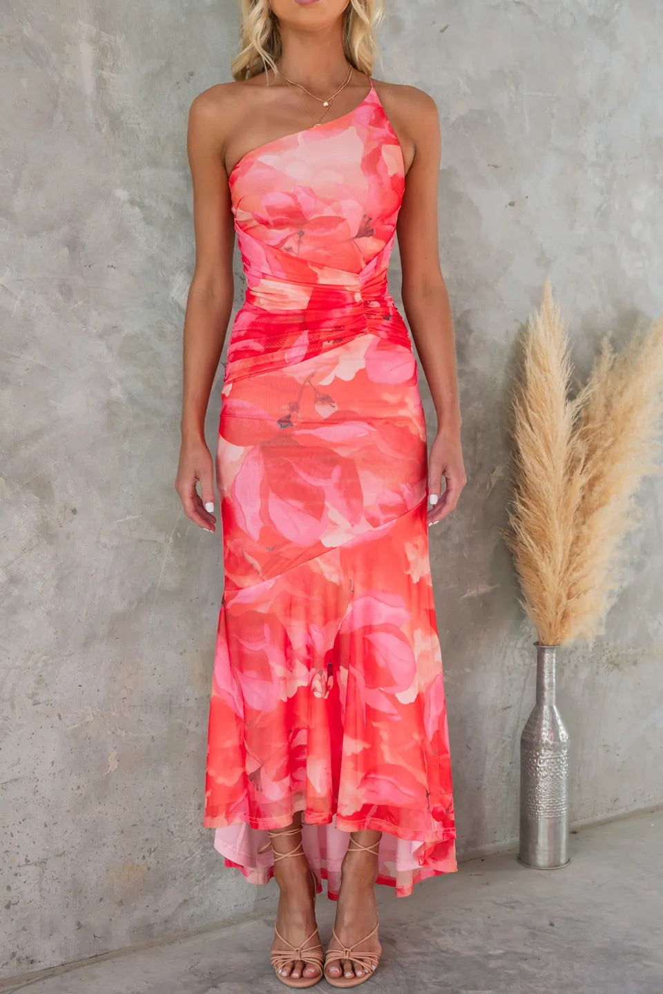 Grace | Floral Summer Flowing Fit Wedding Guest Dress 4