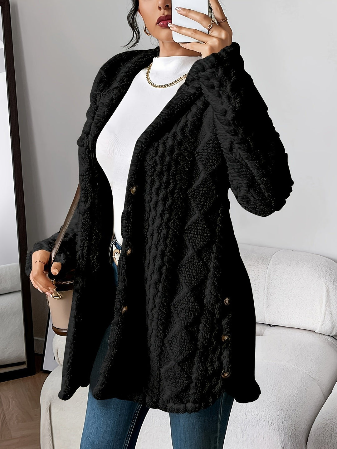 Grace | Plush Hooded Longline Cardigan 5