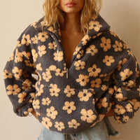Daisy | Teddy and Oversized Floral Fleece Sweater
