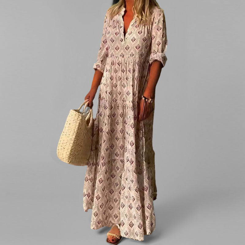 Hannah | V-Neck Maxi Dress 0