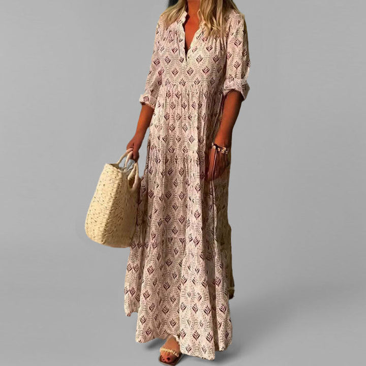 Hannah | V-Neck Maxi Dress 0