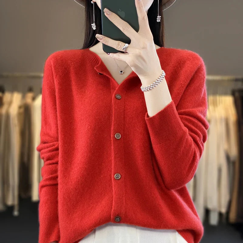 Hazel | Elegant and Versatile Buttoned Winter Cardigan 10