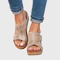 Elizabeth | Timeless and Orthopedic Cork Wedge Sandals