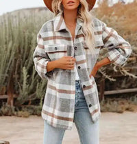 Maya | Modern Plaid Button-Up Shirt