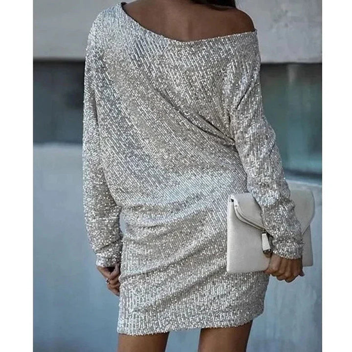 Henley | Contrast Slim Fit Sequin Evening Wear Homecoming Dress 3