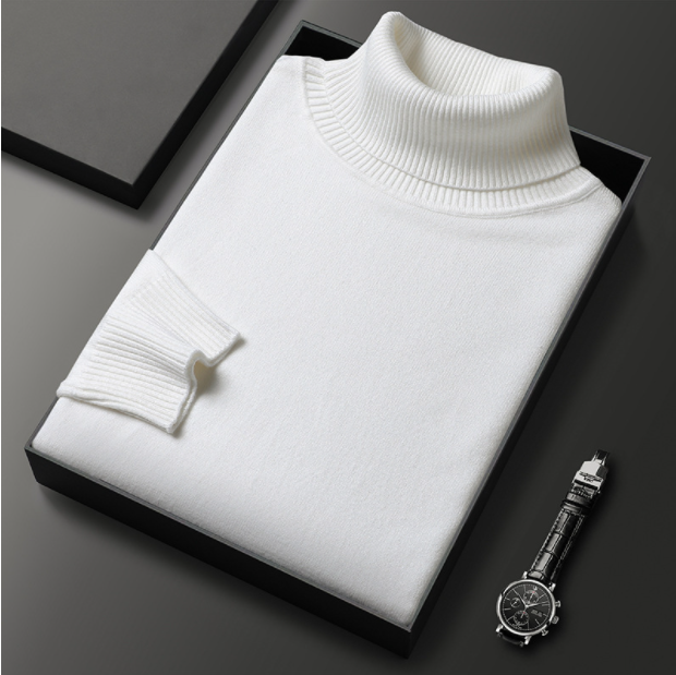 Hunter | Cashmere Cotton Turtleneck Sweater – Elegant Comfort, Versatile Fit 15