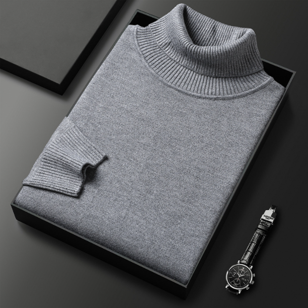 Hunter | Cashmere Cotton Turtleneck Sweater – Elegant Comfort, Versatile Fit 4