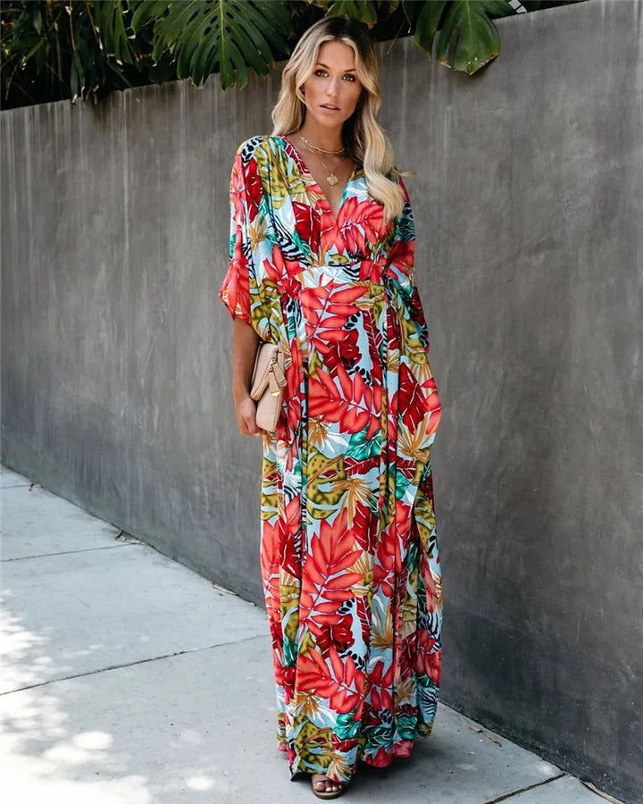 Iris | Classic Kimono Maxi Wedding Guest Dress 1